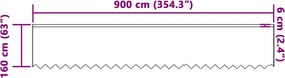 vidaXL Κουρτίνα Δαντέλας με κουρτίνες Λευκό 160 x 900 εκ Πολυεστέρας