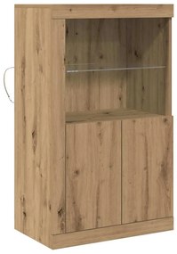vidaXL Βοηθητικό ντουλάπι artisan δρυς 60.5 x 37 x 100 εκ
