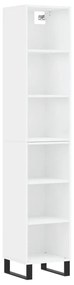 Ντουλάπι Λευκό 34,5 x 32,5 x 180 εκ. από Επεξεργασμένο ξύλο - Λευκό