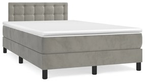 ΚΡΕΒΑΤΙ BOXSPRING ΜΕ ΣΤΡΩΜΑ ΑΝΟΙΧΤΟ ΓΚΡΙ 120X200 ΕΚ. ΒΕΛΟΥΔΙΝΟ 3141533