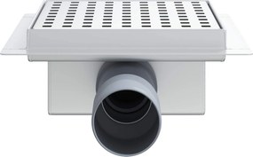 vidaXL Αποχετευτικό σύστημα ντους με κουκίδες Ασημί 15 x 15 εκ