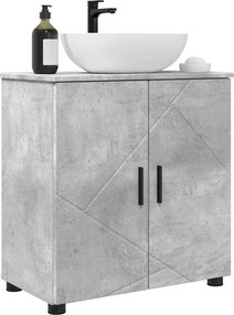 vidaXL Ντουλάπι Μπάνιου Σκυρόδεμα Γκρι 61 x 35 x 64 εκ.