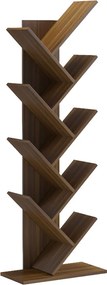 Βιβλιοθήκη Fyllo pakoworld καρυδί 50x25x141.5εκ