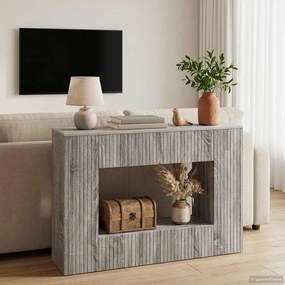vidaXL Τραπέζι κονσόλας Ριγέ Γκρι Σονομά 101 x 29 x 74 εκ.