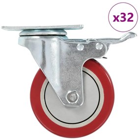 vidaXL Ρόδες Περιστρεφόμενες 32 τεμ. 100 χιλ.