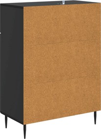 vidaXL Πλαϊνό γραφείο Μαύρο 66 x 34,5 x 89,5 εκ Επεξεργασμένο Ξύλο