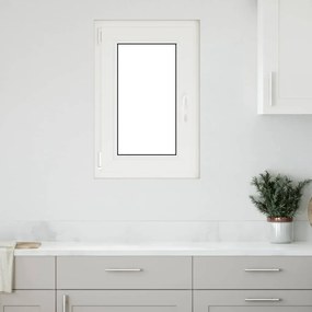 vidaXL Παράθυρο Υπογείου "RISOR" 50x75 εκ. Ανακλινόμενο & Περιστρεφόμενο DIN Αριστερά Λευκό