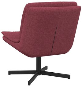 vidaXL Περιστρεφόμενη καρέκλα Μπορντό 63 x 75 x 76 εκ ύφασμα