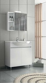 DROP Σετ επιδαπέδιου επίπλου μπάνιου, Alfa 85, Λευκό, Drop DROP986633