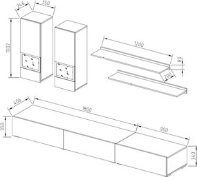 Σύνθετο σαλονιού Bristol-Gkri