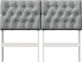 vidaXL Ταπετσαρισμένο κεφαλάρι Ανοιχτό γκρι 120 cm