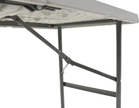 Τραπέζι catering Rodeo pakoworld πτυσσόμενο-βαλίτσα λευκό 122x60x74εκ
