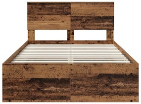 vidaXL Σκελετός Κρεβατιού Παλιό ξύλο 120 x 190 cm Επεξεργασμένο ξύλο