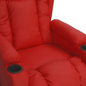 vidaXL Πολυθρόνα Ανακλινόμενη Ηλεκτρική Μπορντό Συνθετικό Δέρμα