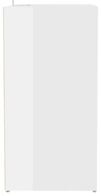 Παπουτσοθήκη Γυαλιστερό Λευκό 60 x 35 x 70 εκ. από Μοριοσανίδα - Λευκό