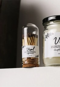 Stewehome Διακοσμητικό γυάλινο φανάρι με σπίρτο Καφέ