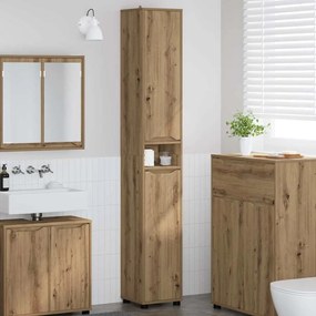 vidaXL Ντουλάπι Μπάνιου με ράφι Artisan Oak 30,5 x 30 x 195 εκ