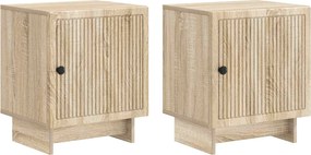 vidaXL Κομοδίνο 2 τμχ. Sonoma Δρυς 43 x 34,5 x 50 εκ