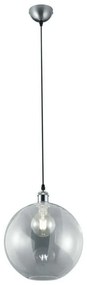 Φωτιστικό Οροφής Dino R30771007 1xE27 28W Φ30 150cm Nickel Mat RL Lighting Μέταλλο,Γυαλί