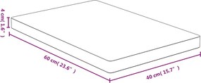 vidaXL Σανίδα Κοπής 60 x 40 x 4 εκ. από Μπαμπού
