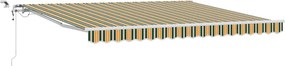 vidaXL Ύφασμα Ομπρέλας Πράσινο και Κίτρινο 400 x 300 εκ Πολυεστέρας