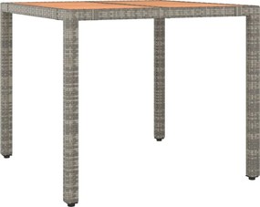 vidaXL Σετ Τραπεζαρίας Κήπου 5 τεμ. Γκρι Συνθ. Ρατάν με Μαξιλάρια