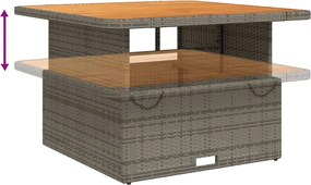 vidaXL Σετ Τραπεζαρίας Κήπου 5 τεμ. Γκρι Συνθ. Ρατάν με Μαξιλάρια