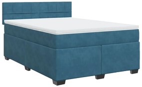 ΚΡΕΒΑΤΙ BOXSPRING ΜΕ ΣΤΡΩΜΑ ΣΚΟΥΡΟ ΜΠΛΕ 140X200 ΕΚ. ΒΕΛΟΥΔΙΝΟ 3286334