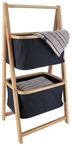 Ραφιέρα Δαπέδου 2 Θέσεων (44x34x90) T-D Black/Bamboo 98204103