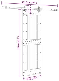 ΣΥΡΟΜΕΝΗ ΜΕΣΟΠΟΡΤΑ ΜΕ ΜΗΧΑΝΙΣΜΟ 70 X 210 ΕΚ. ΜΑΣΙΦ ΞΥΛΟ ΠΕΥΚΟΥ 3332730