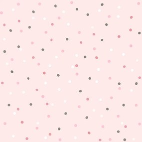 Ταπετσαρία Τοίχου Παιδική Ροζ Πουά 72082 53 cm x 10 m