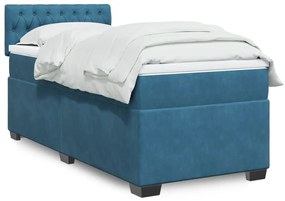 ΚΡΕΒΑΤΙ BOXSPRING ΜΕ ΣΤΡΩΜΑ ΜΠΛΕ 100X200 ΕΚ. ΒΕΛΟΥΔΙΝΟ 3288544