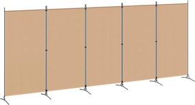 vidaXL 5-Panel Διχοτόμος Μπεζ 433 x 180 cm Ύφασμα