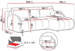 Γωνιακός καναπές Zara-Kitrino