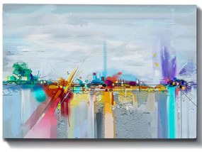 Πίνακας Καμβάς 529TCR1406 100x70cm Multi Wallity Οριζόντιοι Wood, Canvas