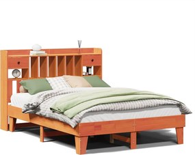 vidaXL Σκελετός Κρεβ. Χωρίς Στρώμα Καφέ Κεριού 150x200 εκ Μασίφ Πεύκο