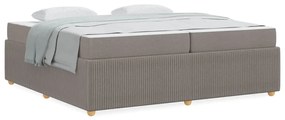 vidaXL Σκελετός κρεβατιού με στρώμα Taupe 200 x 200 cm ύφασμα