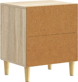 vidaXL Κομοδίνο 2 τεμ. Sonoma Δρυς 43 x 34,5 x 50 εκ