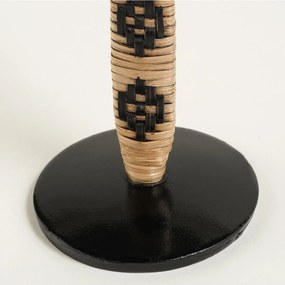 Stewehome σιδερένιο κηροπήγιο Μαύρο 6x6x16 cm