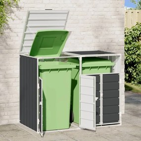 vidaXL Πλαίσιο Κάδων Απορριμμάτων Διπλό Κάδοι 144x81x113 εκ. Ατσάλι