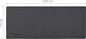 vidaXL Χαλί Διάδρομος Ανθρακί 80 x 200 εκ.