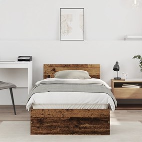 vidaXL Σκελετός Κρεβατιού Παλιού Ξύλου 90x200 εκ.