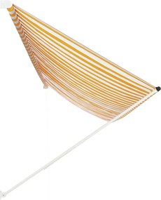 vidaXL Τέντα Συρόμενη Κίτρινο / Λευκό 400 x 150 εκ.