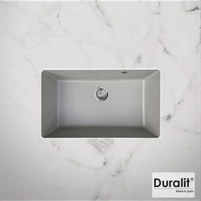 Duralit KZ075U Gris Platinum Υποκαθήμενος Συνθετικός Νεροχύτης Με 1 Γούρνα 76x50 cm