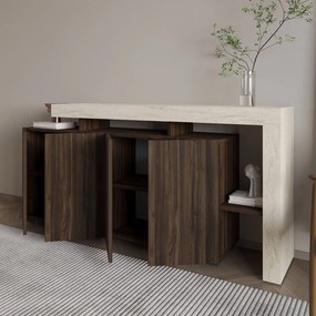 Κονσόλα Τραβερτίνη / Καρυδί CEEFLIL 170x35x80