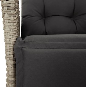 vidaXL Σετ Τραπεζαρίας Κήπου 7 τεμ. Αν. Γκρι Συνθ. Ρατάν με Μαξιλάρια