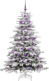 vidaXL Τεχνητό Χριστουγεννιάτικο Δέντρο με Άξονα Λευκό 180 cm