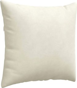 vidaXL Μαξιλάρι Καναπέ 2 τμχ. Βελούδο Κρεμ 50 x 50 cm