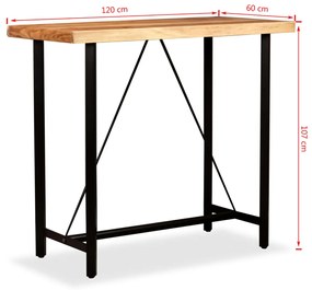 ΤΡΑΠΕΖΙ ΜΠΑΡ 120 X 60 X 107 ΕΚ. ΑΠΟ ΜΑΣΙΦ ΞΥΛΟ ΑΚΑΚΙΑΣ 245436