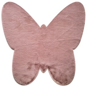 Παιδικό Γούνινο Χαλί (160x160) New Plan Puffy JM7 Butterfly Dark Pink